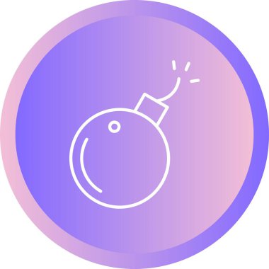 Eşsiz Patlayan Top Çizgisi Vektör Simgesi