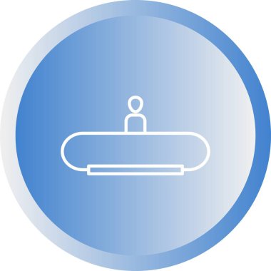 Eşsiz Yatay Yürüyen Merdiven Çizgisi Vektör Simgesi