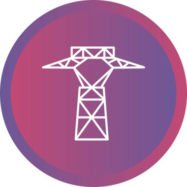 Eşsiz Güç Hattı Vektör Simgesi