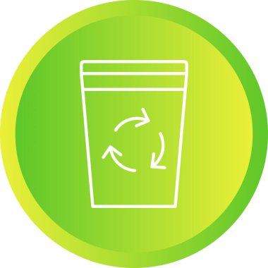 Eşsiz Geri Dönüşüm Kutusu Vektör Satırı Simgesi