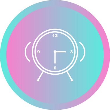 Eşsiz Alarm saat çizgisi vektör simgesi