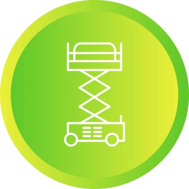 Eşsiz Kaldıraç Turna Çizgisi Vektör Simgesi