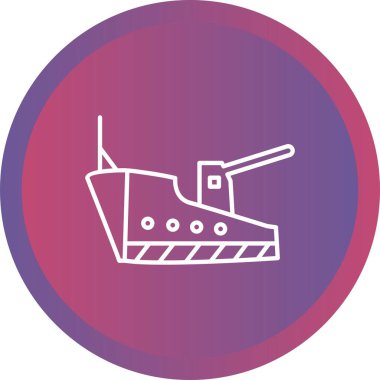 Eşsiz Gemi Vektör Satırı Simgesi