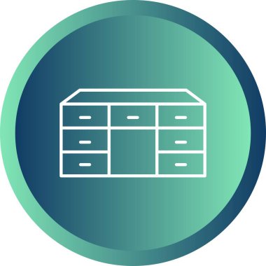 Çekmeceler Satır Vektörü Simgesine sahip Eşsiz Tablo