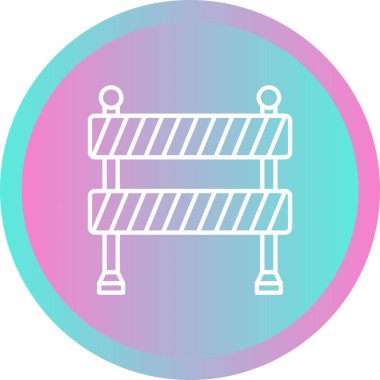 Eşsiz Barikat Satır Vektörü Simgesi