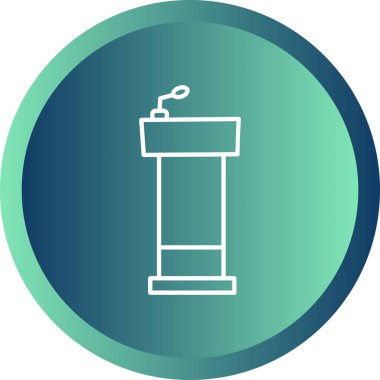 Benzersiz Podyum çizgi vektör simgesi