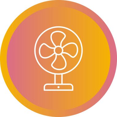 Eşsiz Elektrik Fan Satır Vektörü Simgesi