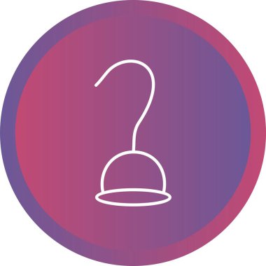 Eşsiz Korsan Kancası Satır Vektörü Simgesi