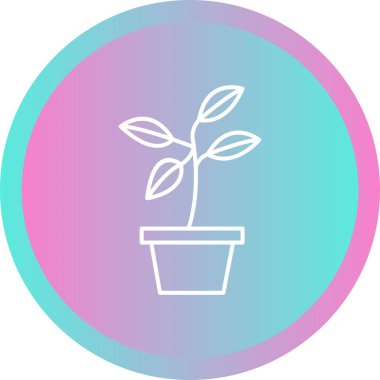 Eşsiz Bitki Vektör Satırı Simgesi