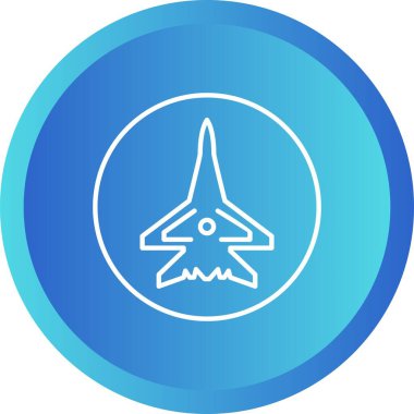 Eşsiz Savaşçı Uçak Vektör Hattı Simgesi