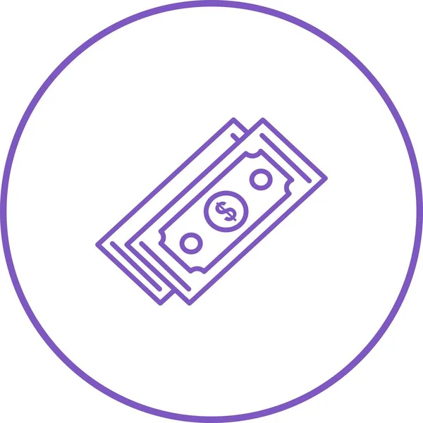 Único Dólar Línea Moneda Vector Icono — Archivo Imágenes Vectoriales