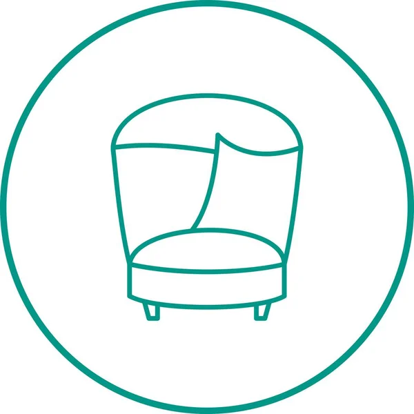 Einzigartiges Stylish Chair Line Vector Icon — Stockvektor