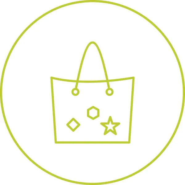 Μοναδική Τσάντα Ετικέτες Γραμμή Διάνυσμα Εικονίδιο — Διανυσματικό Αρχείο