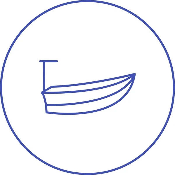 Unieke Small Boat Line Vector Icon — Stockvector