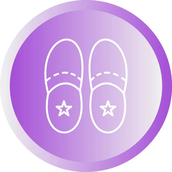 Унікальна Лінія Slippers Vector Icon — стоковий вектор