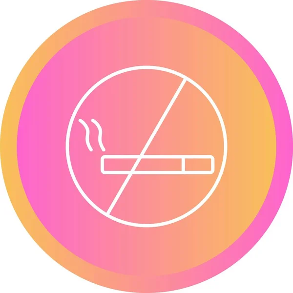 Einzigartiges Smoking Sign Line Vector Icon — Stockvektor