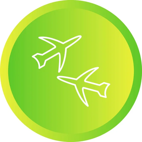 Unique Multiple Flights Line Vector Icon — Stock Vector