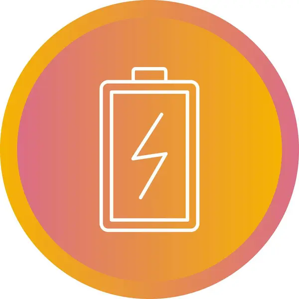 Unieke Oplaadbare Batterij Vector Line Icon — Stockvector