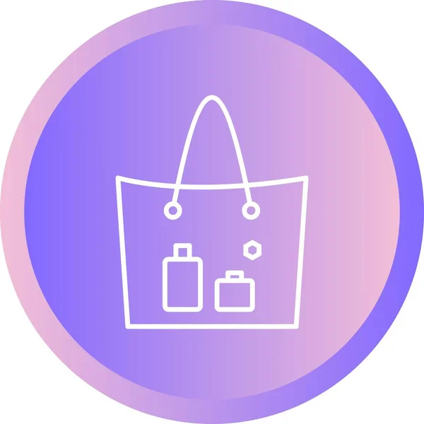 Unique Items Bag Line Vector Icon — Stock Vector