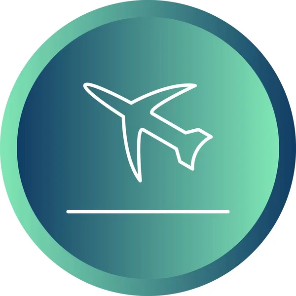 Unique Flight Takeoff Line Vector Icon — Stock Vector