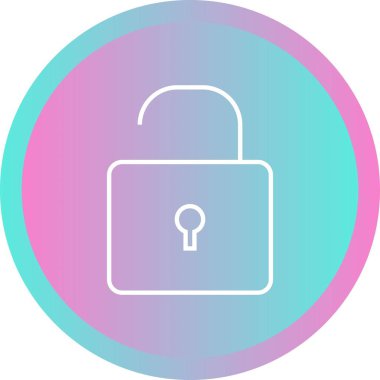 Kilit satırı vektör simgesini aç