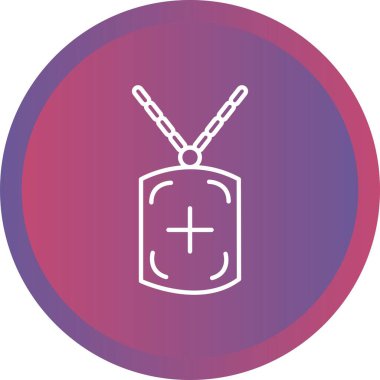 Eşsiz Askeri Zincir Vektör Satır Simgesi