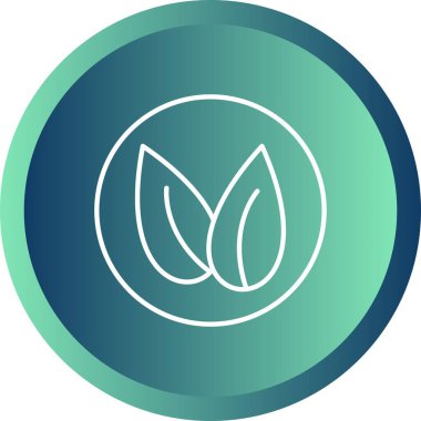 Eşsiz İki Yaprak Vektör Satır Simgesi