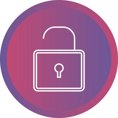 Kilit çizgisi vektör simgesini aç