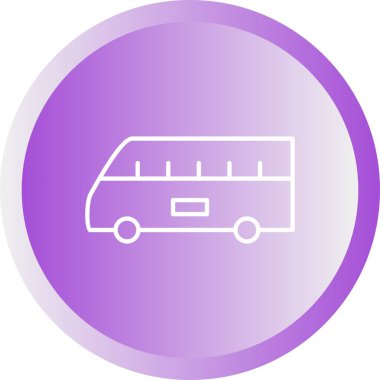 Havaalanı Hattı Vektör Simgesindeki Benzersiz Otobüs