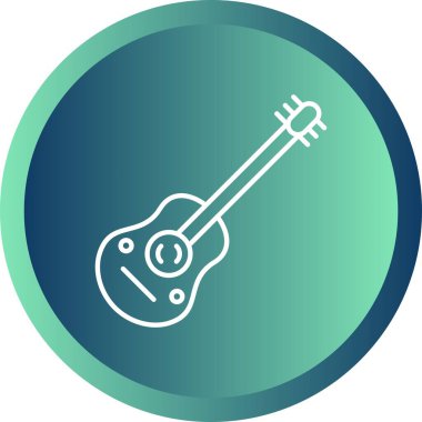 Eşsiz Gitar Satırı Vektör Simgesi