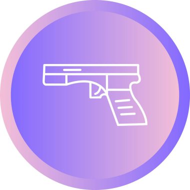 Eşsiz Silah Çizgisi Vektör Simgesi