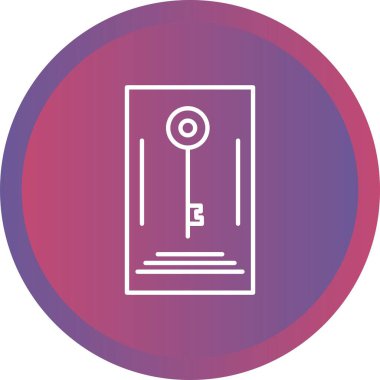 Eşsiz Anahtar İfade Satır Vektörü Simgesi