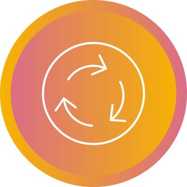 Eşsiz Geri Dönüşüm Vektör Satırı Simgesi