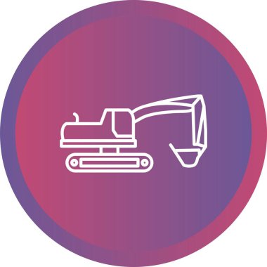 Eşsiz Kazıcı Satır Vektörü Simgesi