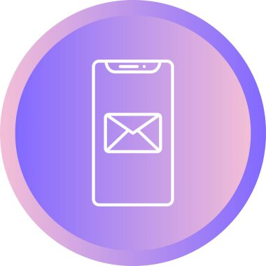 Eşsiz E- postalar Satır Vektörü Simgesi