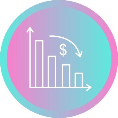 Eşsiz Enflasyon Çizgisi Vektörü Simgesi
