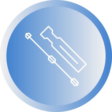 Benzersiz Tornavida Satır Vektörü Simgesi