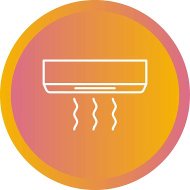 Eşsiz Hava Perdesi Çizgi Vektörü Simgesi