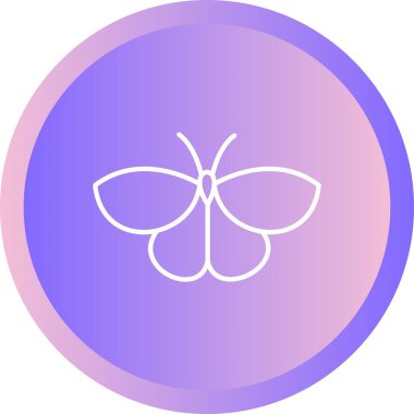 Eşsiz Kelebek Vektör Satırı Simgesi