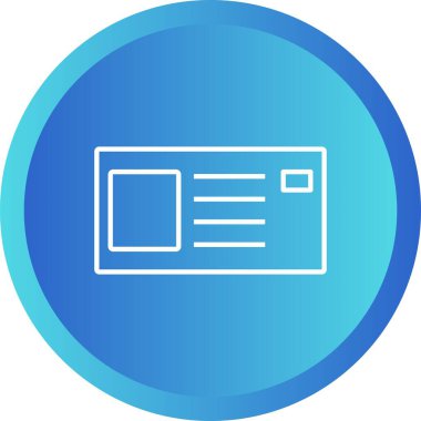 Kimlik kabuğu satır vektörü simgesi