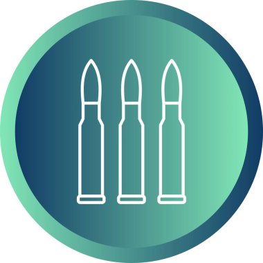 Eşsiz Mermi Vektör Satırı Simgesi