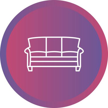 Eşsiz Büyük Kanepe Satır Vektörü Simgesi