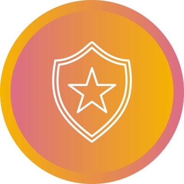 Eşsiz Kalkan çizgi vektör simgesi