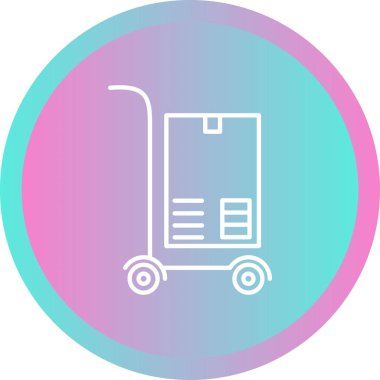 Eşsiz Taşıma Paketi Vektör Satır Simgesi