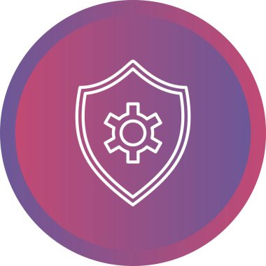 Kalkan ayarları satır vektör simgesi