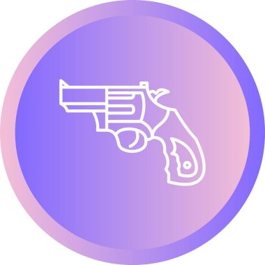 Eşsiz Revolver Satır Vektörü Simgesi