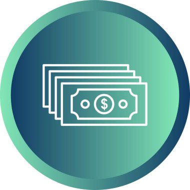Eşsiz Para Çizgisi Vektörü Simgesi