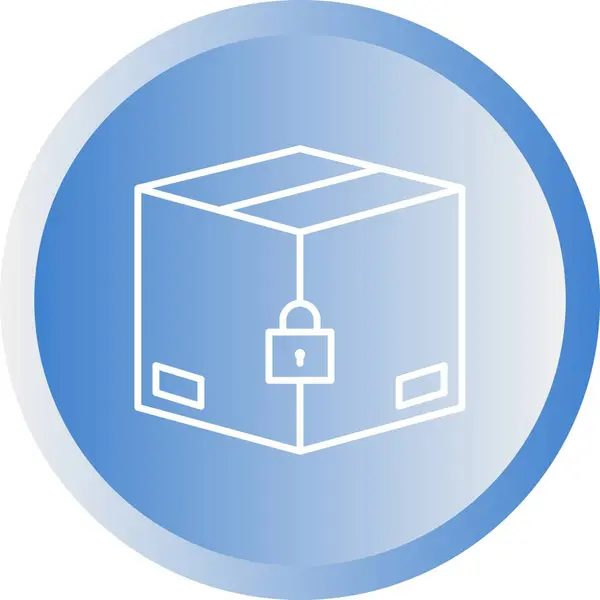 Einzigartiges Secure Package Vector Line Icon — Stockvektor