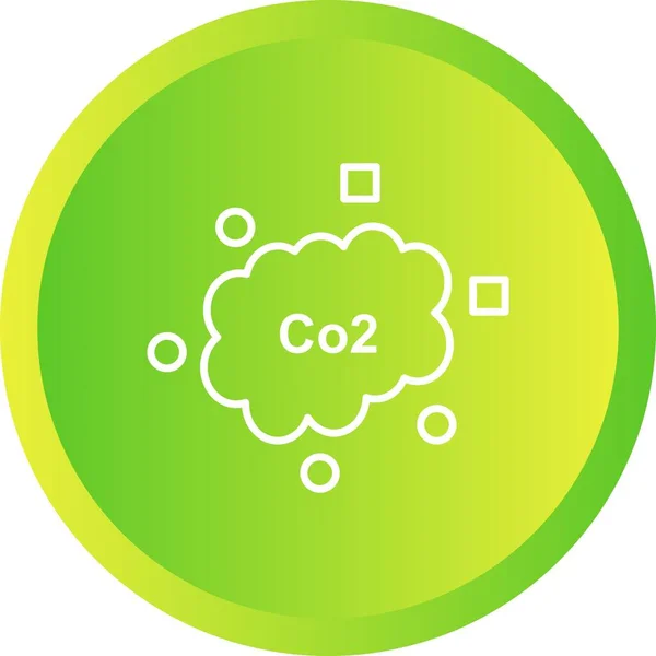 Unique Carbon Dioxide Vector Line Icon — Stock Vector