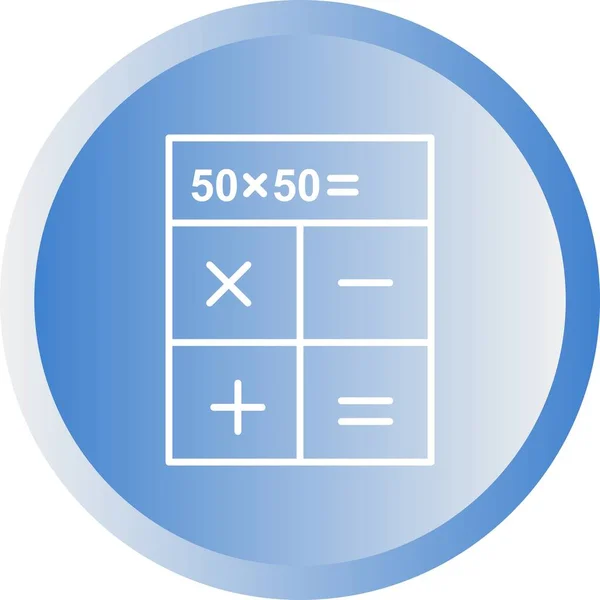 Unique Calculations Line Vector Icon — Stock Vector